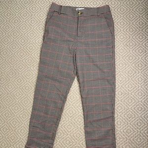 Cropped plaid pants